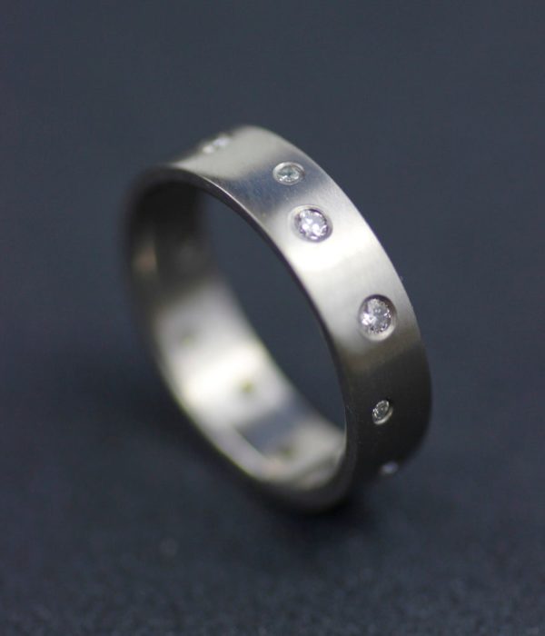 Winter Stars Gender Neutral Diamond Band