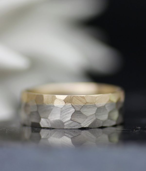 facetedfusionyellowandwhitegoldweddingband