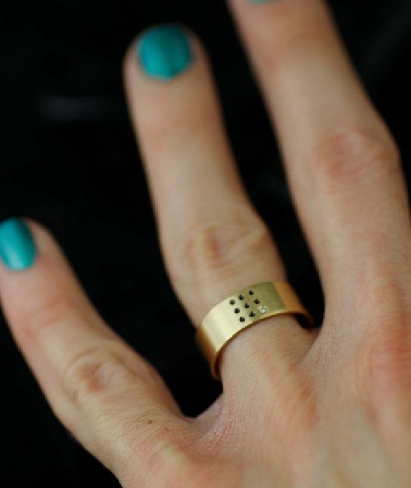 gridgoldweddingbandonhandturquoisenailpolish scaled