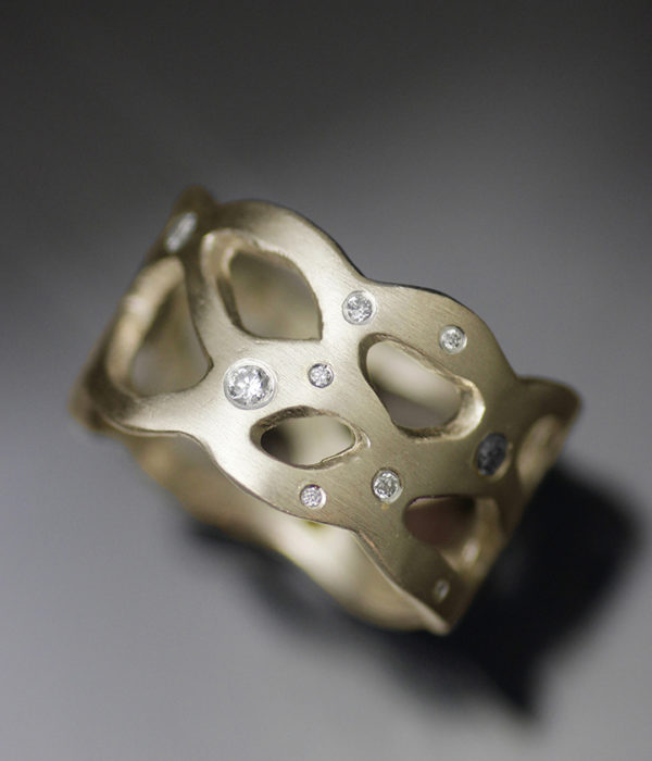 nebula yellow gold white diamonds