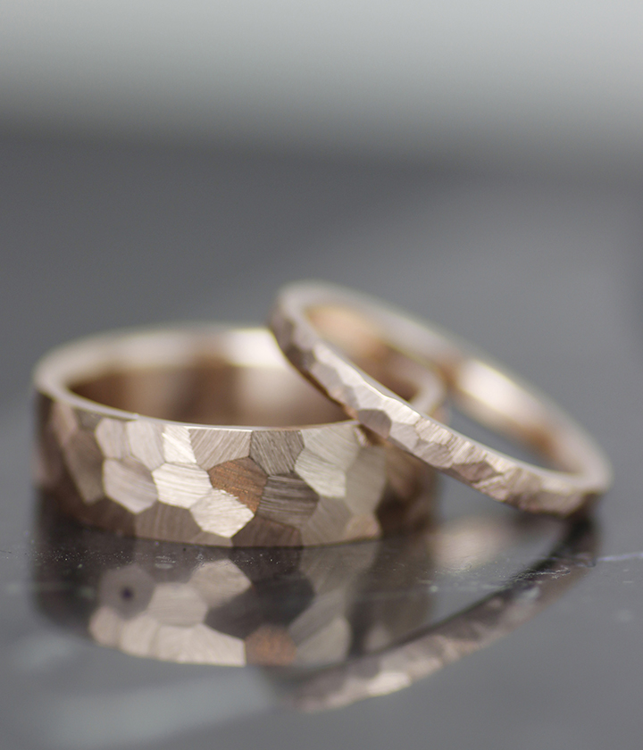 Rose gold thick best sale wedding band