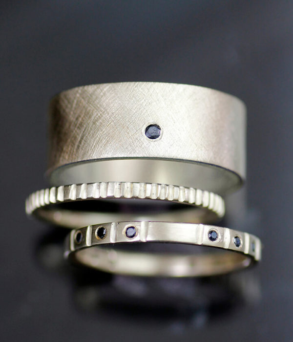 fat scratch black diamond stacking set