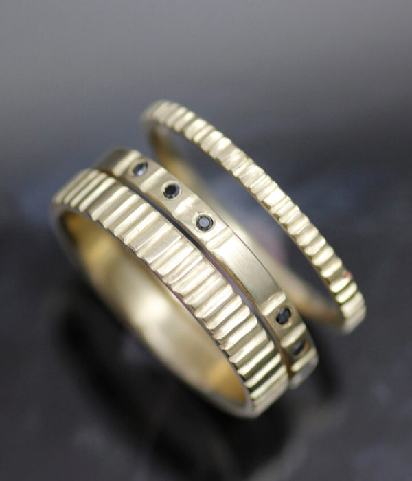 black diamond crenelated three band set