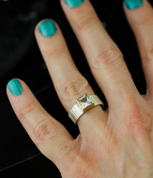 chris white topaz ring blue nail polish