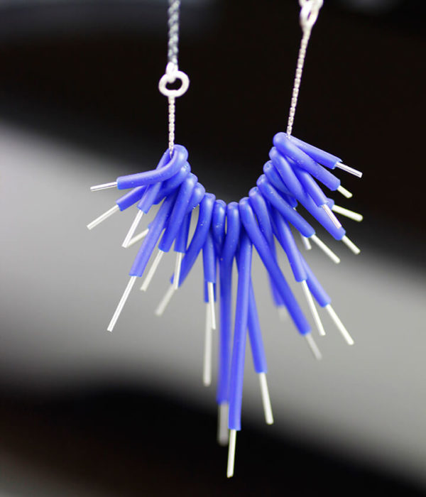 cobalt fireworks necklace dangle