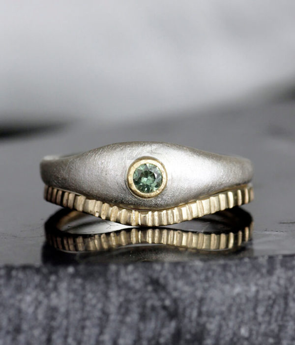 dune green sapphire set