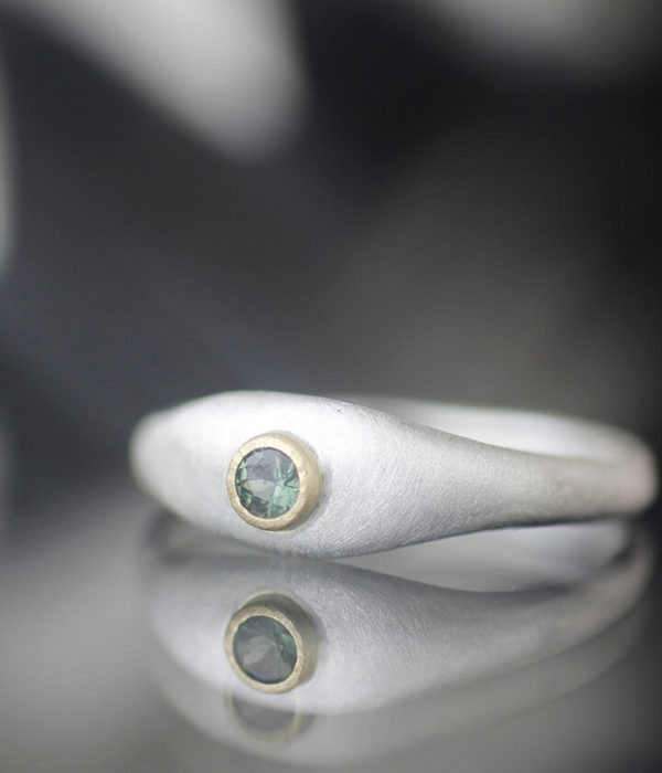 green sapphire sand dune ring