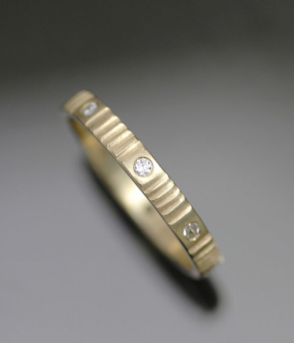 lines and gaps white diamond skinny band