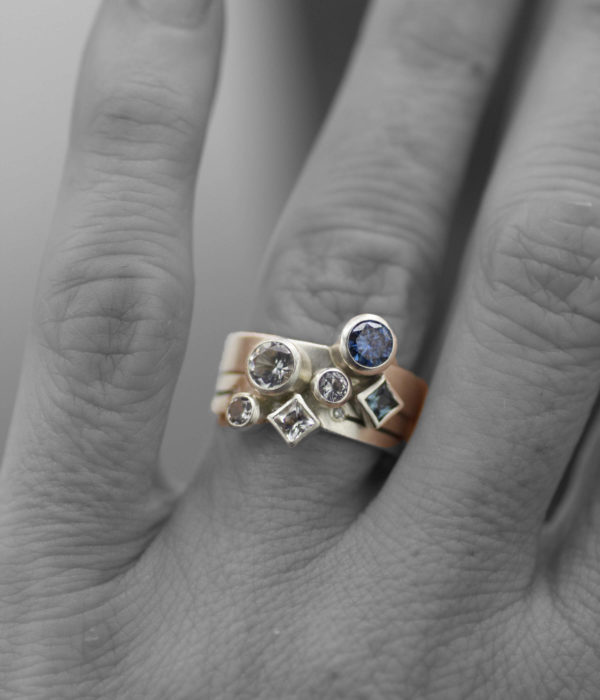 ice storm stacking rings on hand