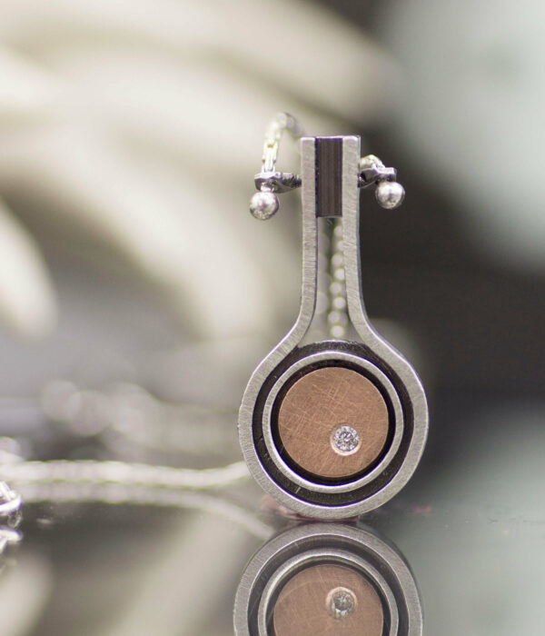 asteroid pendant rose gold