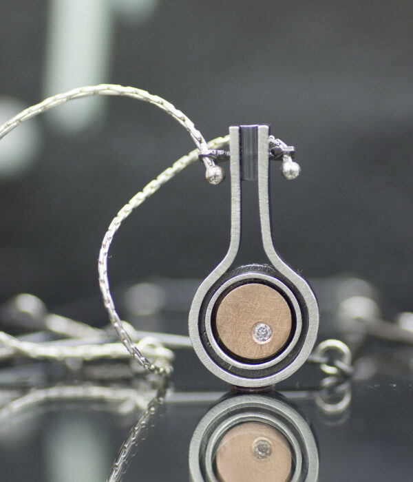 rose gold asteroid pendant