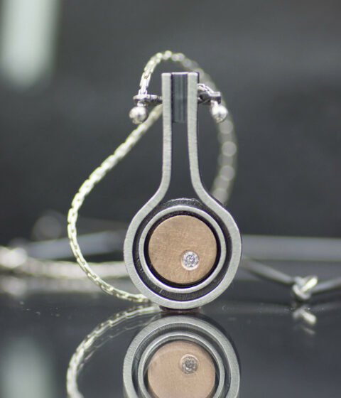 rose gold asteroid pendant