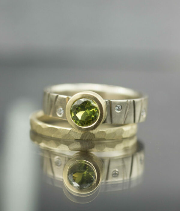 green sapphire bark band