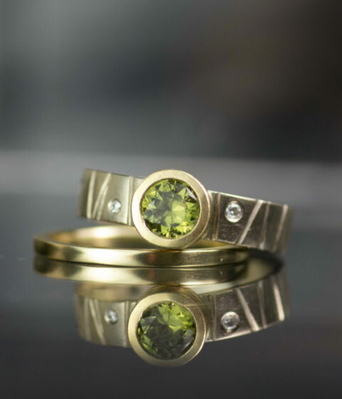 green sapphire bark band
