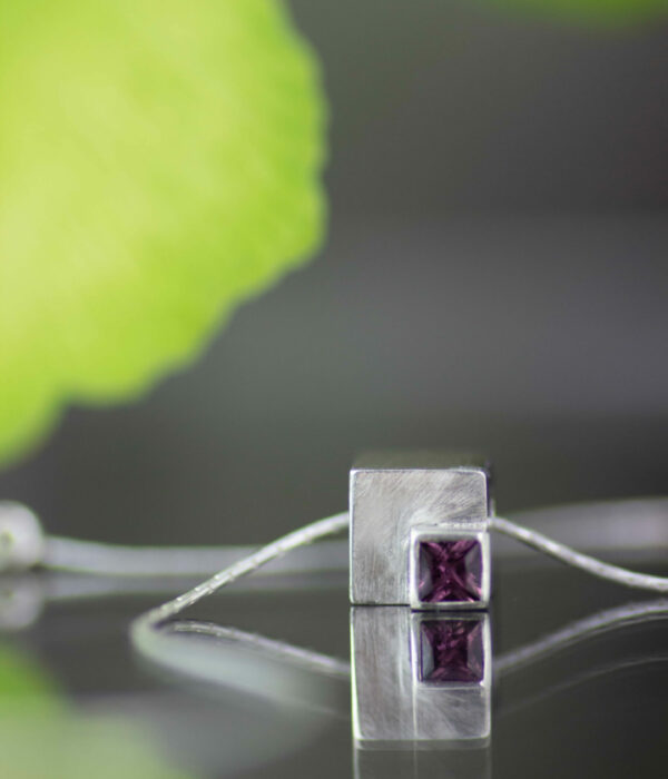 three wishes square umba sapphire pendant