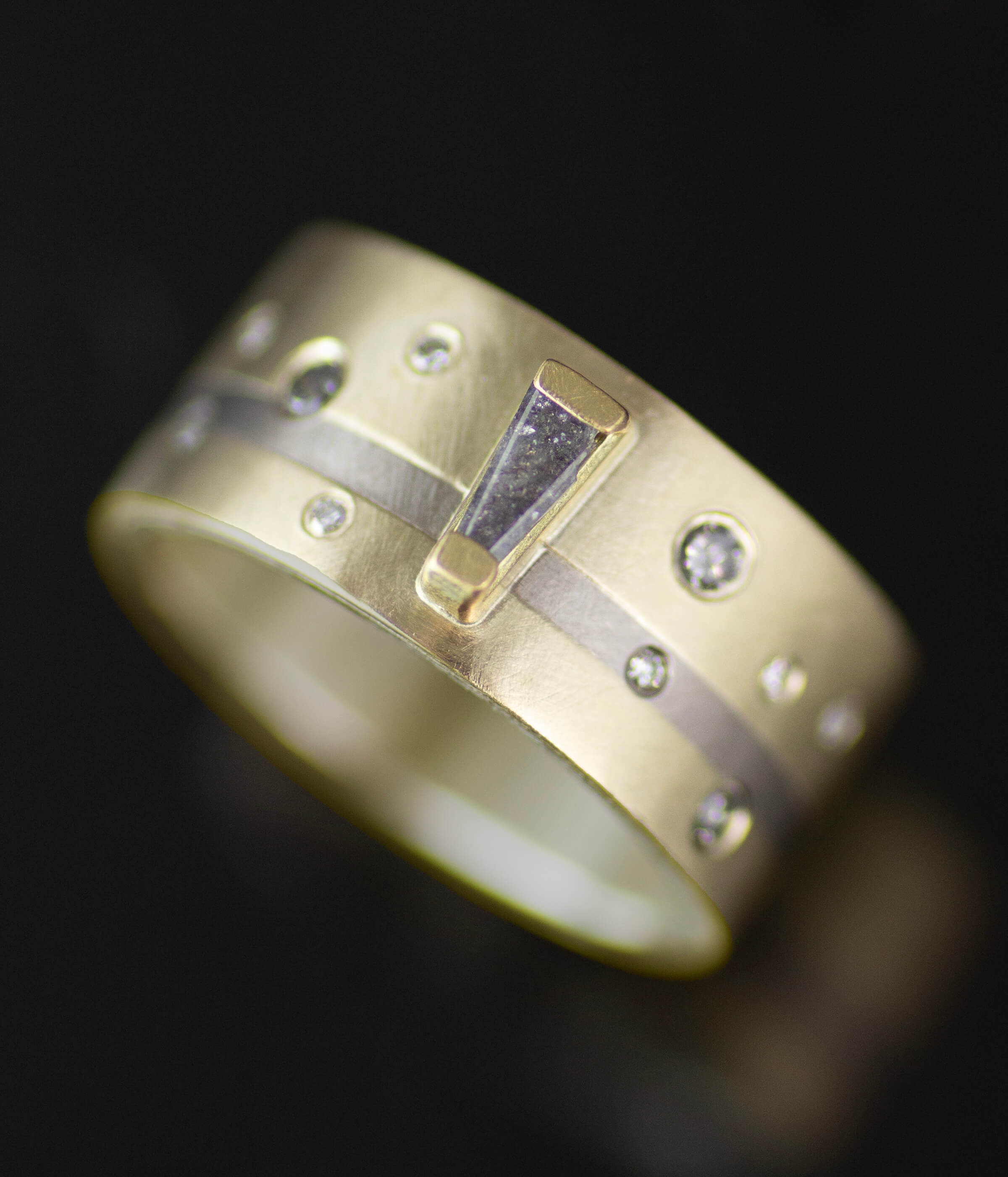 Patterned Vintage Palladium Band