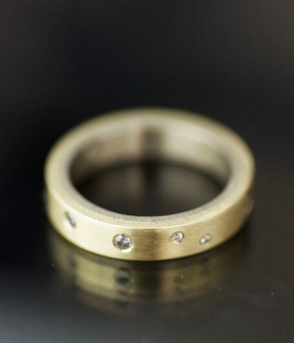 racing stripes mixed metals with sal and pepper diamonds