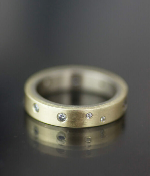 racing stripes mixed metals with sal and pepper diamonds top view