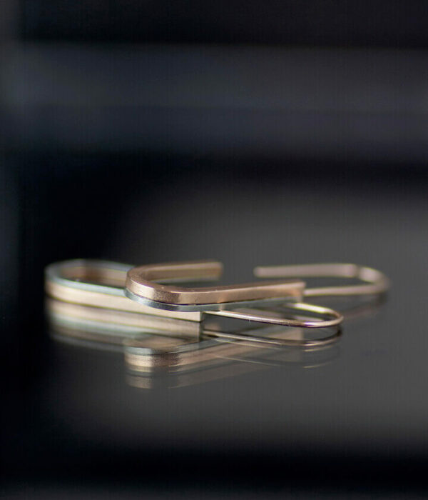racing stripes side view earrings