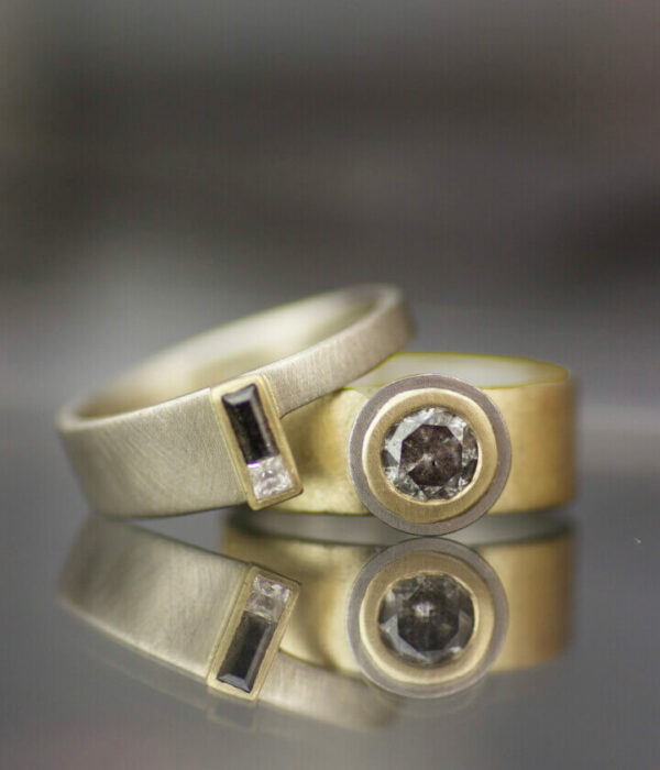 salt and pepper baguette and circle in circle band