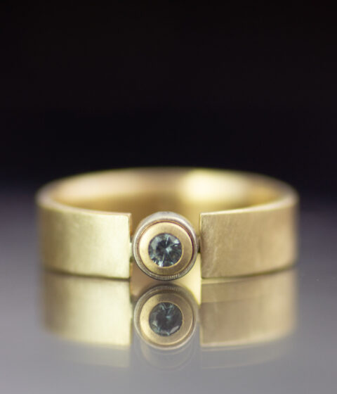 Eye Of The Storm One Of Kind Modern Mixed Metals Sapphire Engagement Ring 3 Scaled