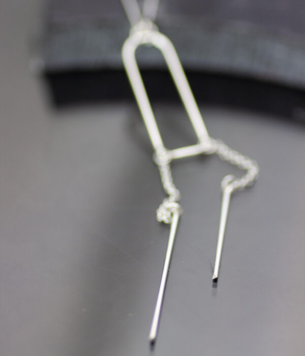 Stelring Silver Kinetic Lines Necklace Scaled