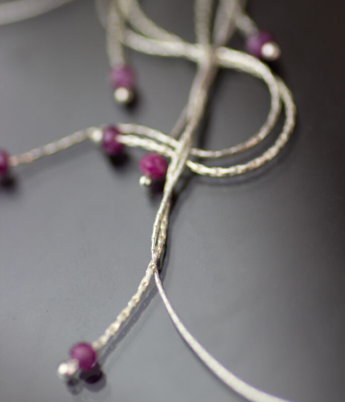 Gemstone Jellyfish Ruby Shoulder Duster Earrings - Image 4