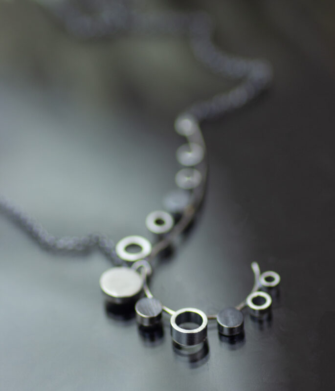 Geo Wave Modern Art Necklace - Image 8