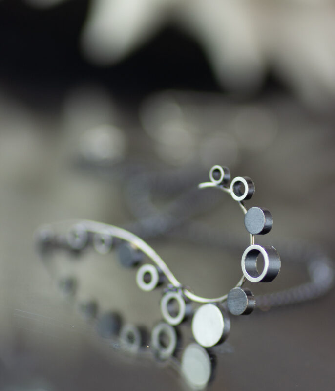 Geo Wave Modern Art Necklace - Image 6