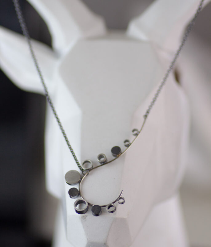 Geo Wave Modern Art Necklace - Image 5