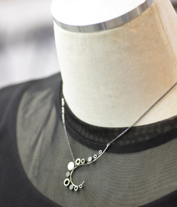 Geo Wave Modern Art Necklace - Image 4