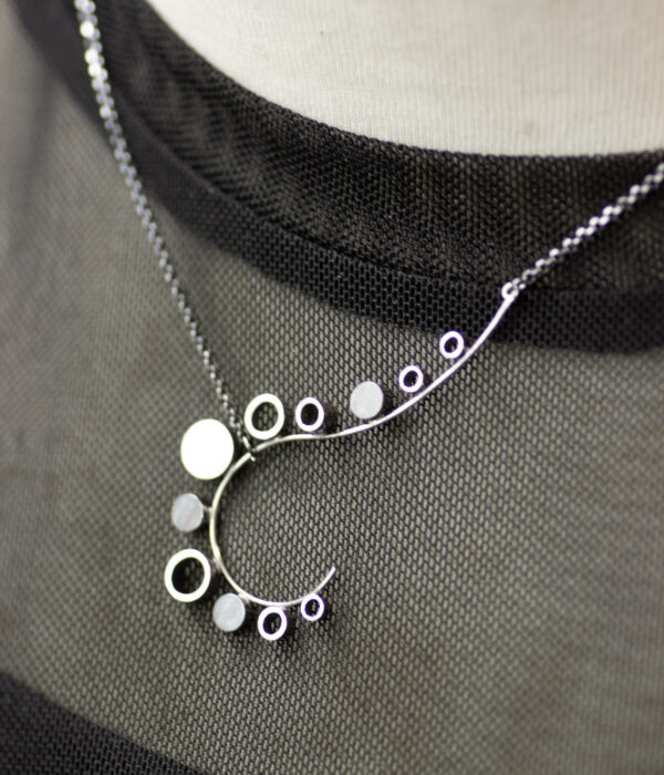 Geo Wave Modern Art Necklace - Image 3