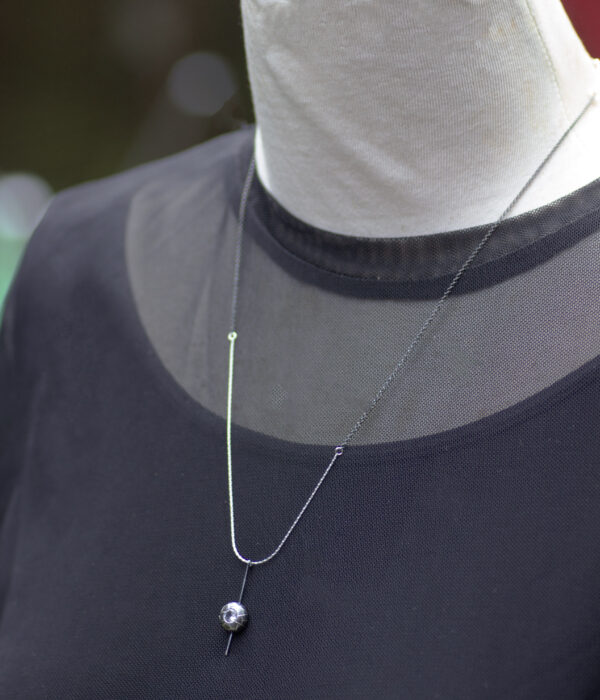 intersections white sapphire etched pendant - Image 9