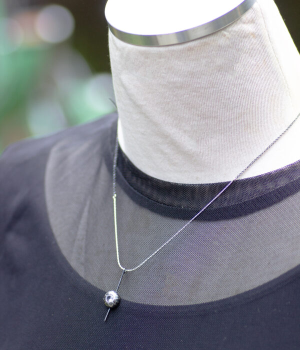 intersections white sapphire etched pendant - Image 8