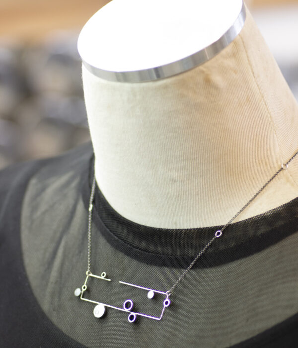 Polyphonic Planets Diamond Art Necklace - Image 7