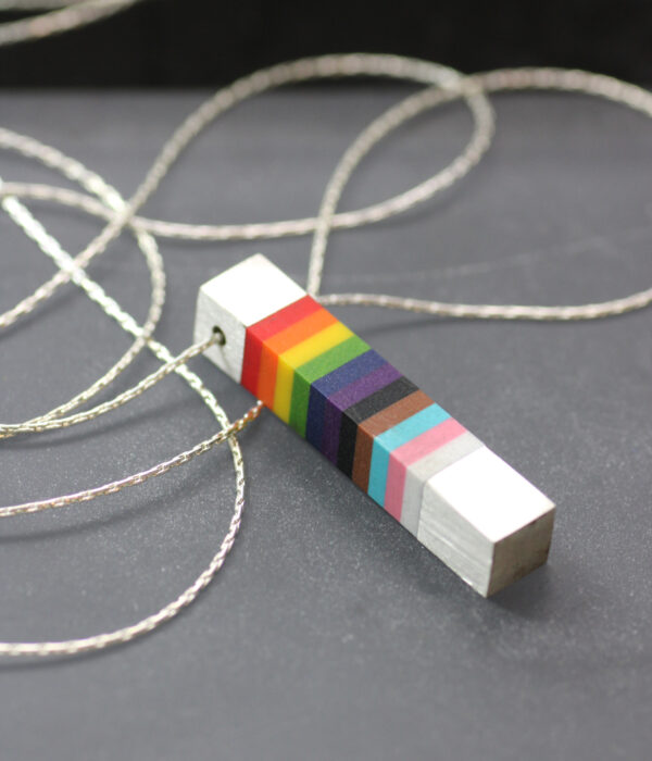 Show Your Pride Modern Minimalist Rainbow Pendant - Image 2