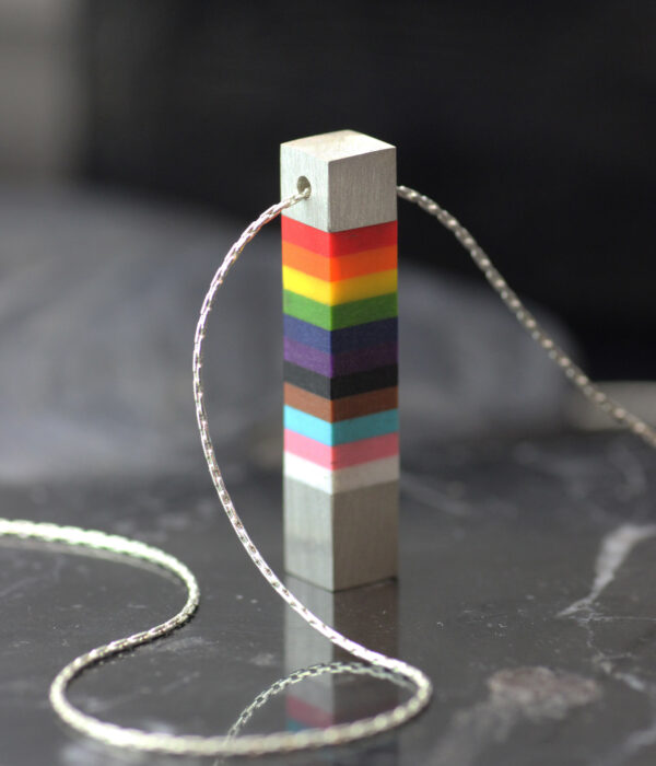 Show Your Pride Modern Minimalist Rainbow Pendant