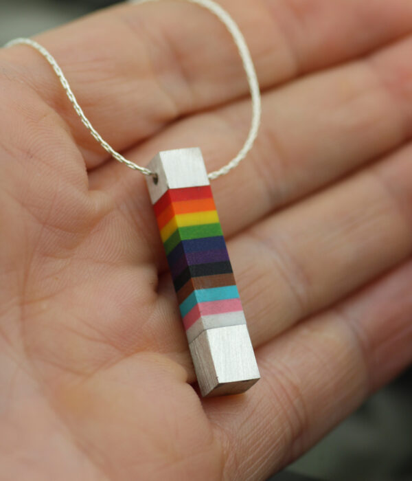 Show Your Pride Modern Minimalist Rainbow Pendant - Image 3