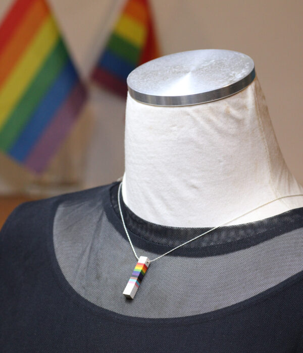 Show Your Pride Modern Minimalist Rainbow Pendant - Image 4